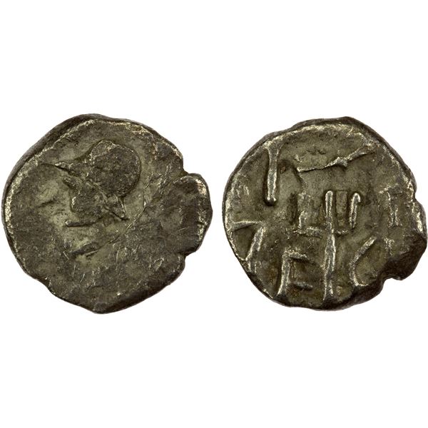 HIMYARITE: Uncertain Ruler, AR fraction (0.30g), ca. 2nd century AD, VF