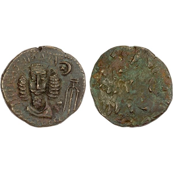 ELYMAIS: Kamnaskires-Orodes, mid-2nd century AD, AE tetradrachm (14.59g), VF