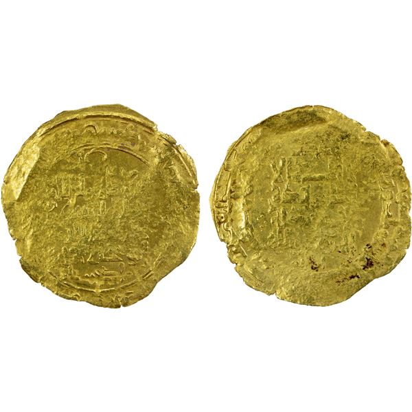 GREAT SELJUQ: Muhammad I, 1099-1118, AV dinar (1.69g), Amul, AH493, crude EF