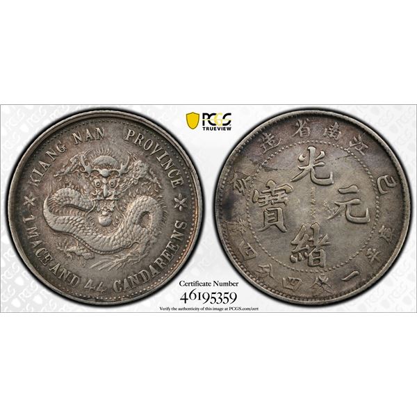 KIANGNAN: Kuang Hsu, 1875-1908, AR 20 cents, CD1899, PCGS XF details