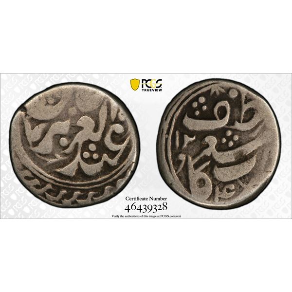 SINKIANG: Ya'qub Beg, rebel, 1865-1877, AR 1/2 miscal, Kashgar, AH1294 (1877), PCGS VF25