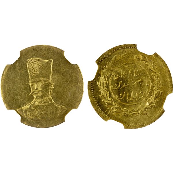 IRAN: Nasir al-Din Shah, 1848-1896, AV 2000 dinars, AH"12", NGC MS62