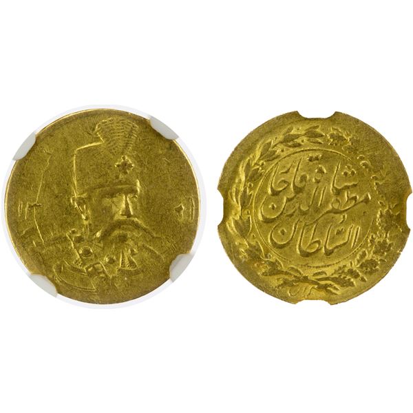 IRAN: Muzaffar al-Din Shah, 1896-1907, AV 5000 dinars (1/2 toman), Tehran, AH1321, NGC AU58