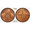 Image 1 : PRUSSIA: Wilhelm I, 1861-1888, AE pfennig, 1872-A, PCGS MS64 RD