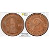 Image 1 : GERMANY: Weimar Republic, AE 2 rentenpfennig, 1924-A, PCGS MS65 BN