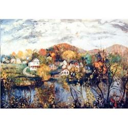 J.K. HANSEGGER 736 O/C AUTUMN LANDSCAPE WITH HOUSE