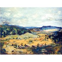 J.K. HANSEGGER 872 PALLETTE KNIFE PAINTING ON CANV