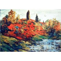 J.K. HANSEGGER 766 PALLETTE KNIFE PAINTING ON CAN