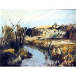 J.K. HANSEGGER 892 O/C SPRING LANDSCAPE 26"X20" (F