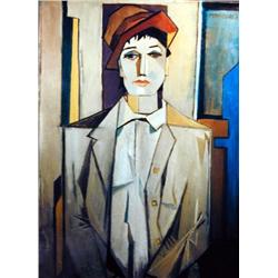 J.K. HANSEGGER 021 O/C WOMAN W/ YELLOW, PARIS 193