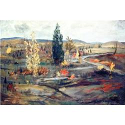 J.K. HANSEGGER 724 O/C IMPRESSIONIST AUTUMN LANDSC