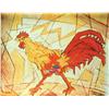 Image 1 : J.K. HANSEGGER 509 O/B CUBIST ROOSTER 17.5"X13.5"