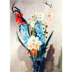 J.K. HANSEGGER 353 "GLADIOLUS" O/C 24"X32" (FRAMED