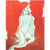 Image 1 : J.K. HANSEGGER 1056 O/C WHITE NUDE ON RED BACKGROU