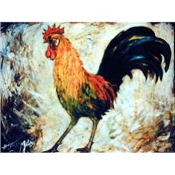 J.K. HANSEGGER 554 O/C ROOSTER 30"X24"