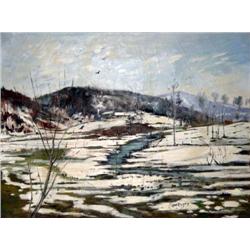 J.K. HANSEGGER 893 JOYFUL LANDSCAPE O/C 40"X30"