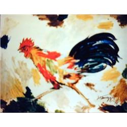 J.K. HANSEGGER 548 O/P MULTI COLORED ROOSTER
