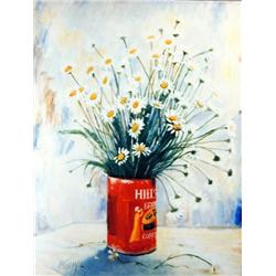 J.K. HANSEGGER 399 DAISIES IN COFFEE CAN O/C