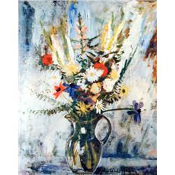 J.K. HANSEGGER 430 FLOWER STILL LIFE "MID SUMMER"