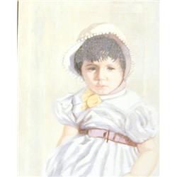 J.K. HANSEGGER 333 O/C LITTLE GIRL W/ YELLOW BOW "