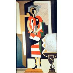 J K HANSEGGER 1070 O/C "CUBIST GIRL WITH