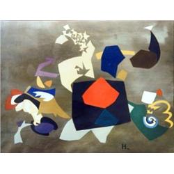 J K HANSEGGER 982 O/C CUBIST ABSTRACTION