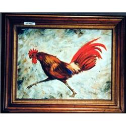 J.K. HANSEGGER 524 O/C ROOSTER 24"X18"