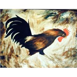 J.K. HANSEGGER 523 O/C ROOSTER 24"X18"