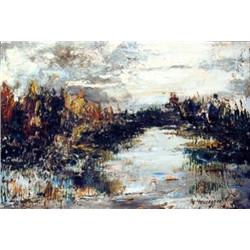 J. K. HANSEGGER 653 PALLETTE KNIFE PAINTING ON CAN