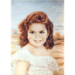 J.K. HANSEGGER 094 O/C GIRL W/ RED HAIR 16"X20"