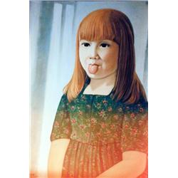 J.K. HANSEGGER 105 O/C PORTRAIT OF GIRL IN GREEN D