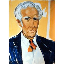 J.K. HANSEGGER 090 O/C PORTRAIT MAN W/ GRAY HAIR