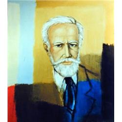 J.K. HANSEGGER 259 PORTRAIT OF MAN W/BLUE TIE O/C