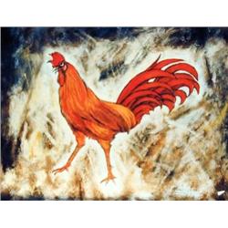 J.K. HANSEGGER 514 O/B ORANGE & RED ROOSTER 17.