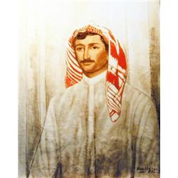 J.K. HANSEGGER 224 PORTRAIT YOUNG ARAB MAN O/C