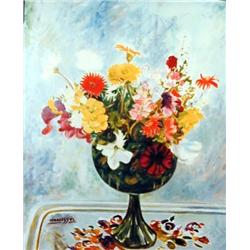 J.K. HANSEGGER 358 O/C FLOWER OF MY GARDEN 20"X24"