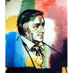 J.K. HANSEGGER 254 O/C PORTRAIT MAN W/ CRAVAT