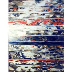 J.K. HANSEGGER 967 O/C ABSTRACT PARALLELS 60" X50"