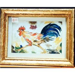 J. K. HANSEGGER 489 WATERCOLOR ON BOARD MULTICOLOR