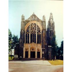 J K HANSEGGER 894 OIL ON BOARD "CATHEDRAL" 24"X30"