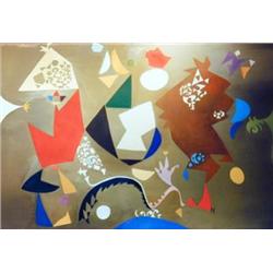 J.K. HANSEGGER 990 O/C ABSTRACT 60"X42" (FRAMED)