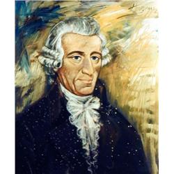 J.K. HANSEGGER 242 O/C PORTRAIT MAN W/ WHITE WIG