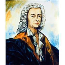 J.K. HANSEGGER 240 O/C PORTRAIT MAN W/ CURLY WIG