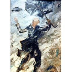 J.K. HANSEGGER 123 PALLETTE KNIFE PAINTING ON CANV