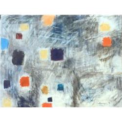 J.K. HANSEGGER 1016 O/C ABSTRACT SQUARES 24"X18"