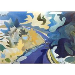 J.K. HANSEGGER 1125 O/C CAMOUFLAGE STYLE ABSTRACT