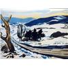 Image 1 : J.K. HANSEGGER 1139 SNOWY HILLSIDE W/ TREES & ROAD