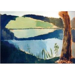 J.K. HANSEGGER 661 O/B CAMOUFLAGE W/ TREE 32"X40"