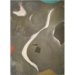 J.K. HANSEGGER 965 O/B ABSTRACT 21.5"X29"