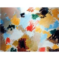 J.K. HANSEGGER 1199 ABSTRACT SPLOTCHES 32"X40"